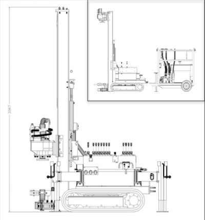 K40 Long Mast Drilling Rig Diagram